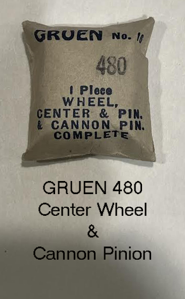 Gruen Center Wheel & Cannon Pinion Complete - Watch Parts For Less